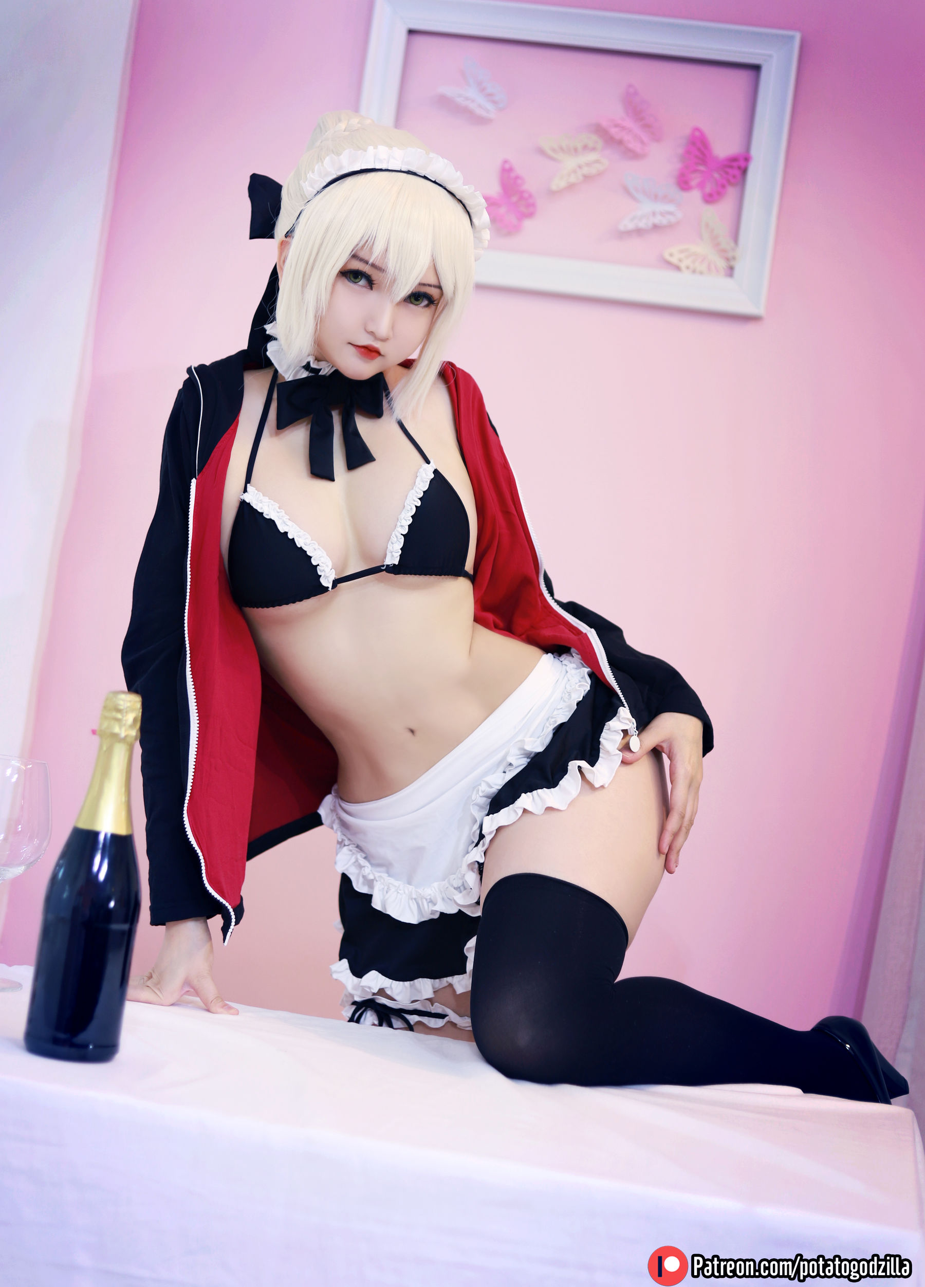 Coser小姐姐Potato Godzilla – Saber Alter Maid 套图-KK密圈网写真分享,网红模特.Cosplay美图,私房写真,套图下载