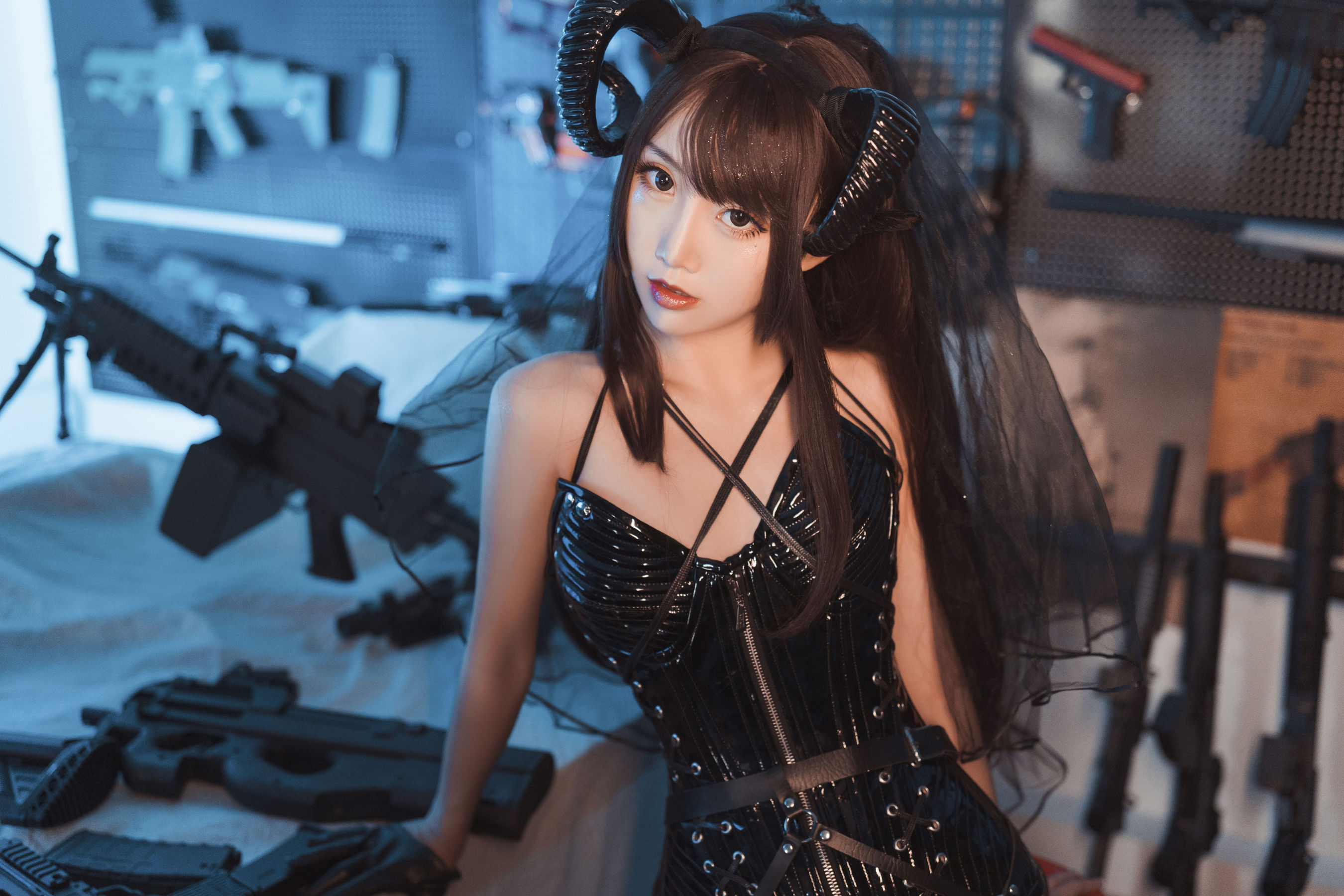 可爱人气Coser面饼仙儿 – 束腰魅魔 写真套图-KK密圈网写真分享,网红模特.Cosplay美图,私房写真,套图下载