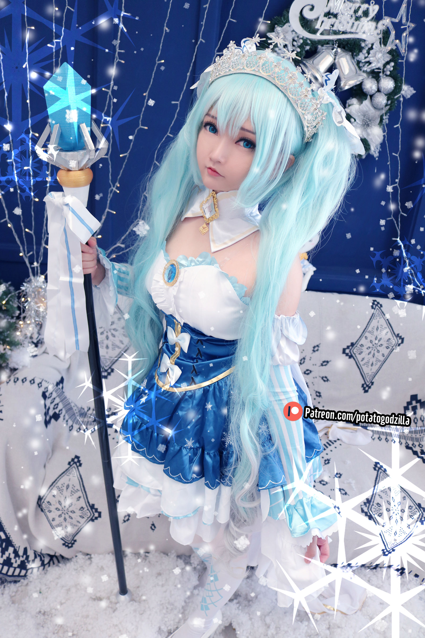 Coser小姐姐Potato Godzilla – Snow Miku-KK密圈网写真分享,网红模特.Cosplay美图,私房写真,套图下载